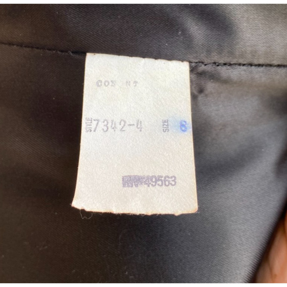 VTG Victor Costa Strapless Black Silver White Sequin & Velvet Formal Dress 6/8 - Picture 12 of 13